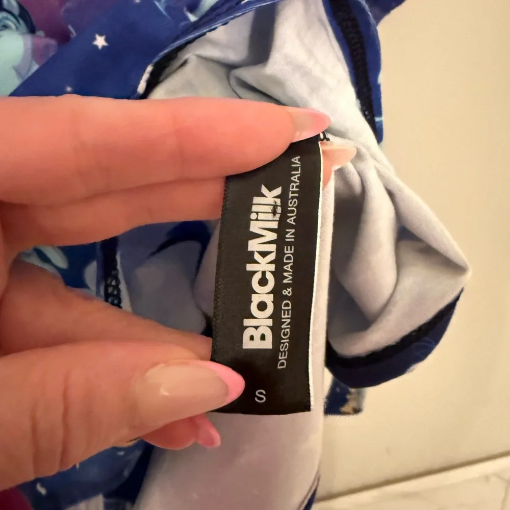 Blue Graphic T-Shirt with Unicorns and Rainbows - Picture 6 of 7